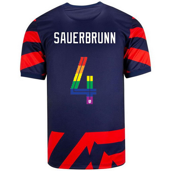 USA Away Becky Sauerbrunn 2021/2022 Men's Stadium PRIDE Jersey