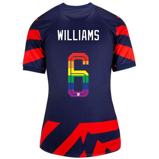 USA Navy/Red Lynn Williams 21/22 Women's Stadium PRIDE Jersey