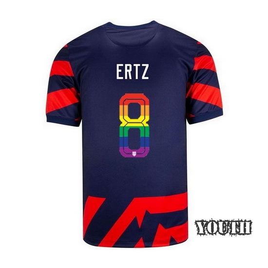 USA Away Julie Ertz 2021 Youth Stadium PRIDE Jersey