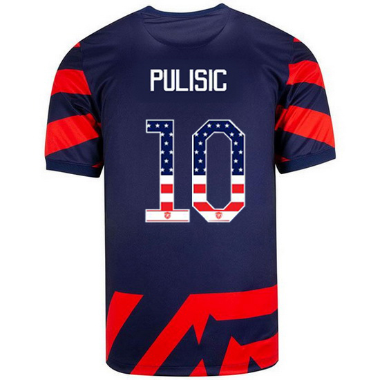 Away Christian Pulisic 2021 Men's Stadium Jersey Independence Day