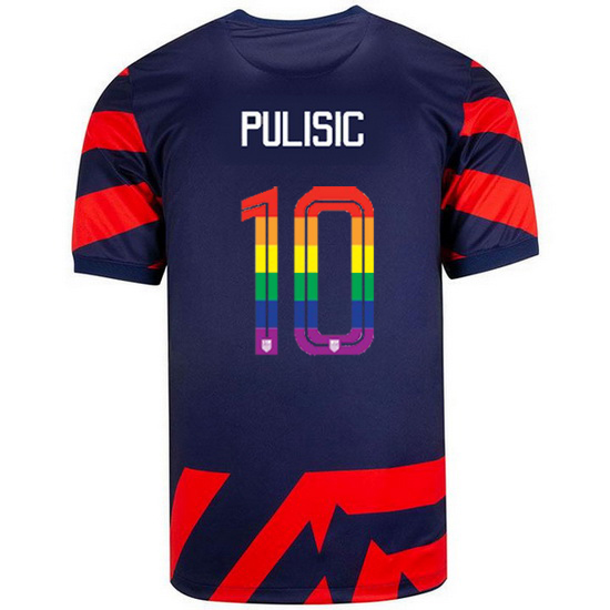 USA Away Christian Pulisic 2021/2022 Men's Stadium PRIDE Jersey