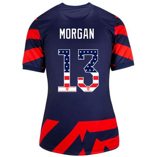 Navy/Red Alex Morgan 2021/22 Women's Stadium Jersey Independence Day