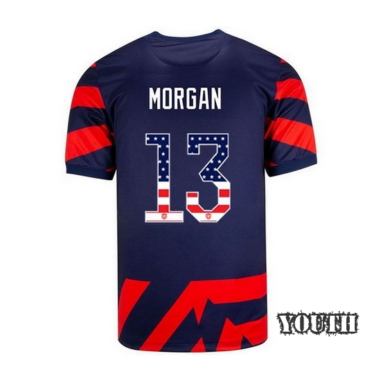 Away Alex Morgan 2021/2022 Youth Stadium Jersey Independence Day