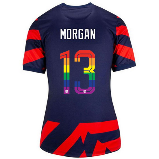 USA Navy/Red Alex Morgan 21/22 Women's Stadium PRIDE Jersey