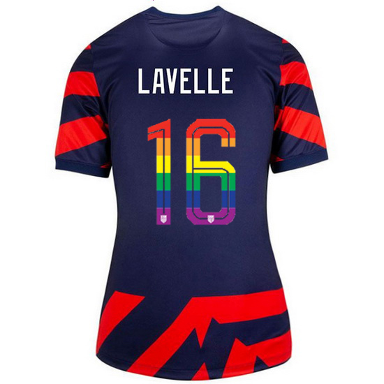 USA Navy/Red Rose Lavelle 21/22 Women's Stadium PRIDE Jersey