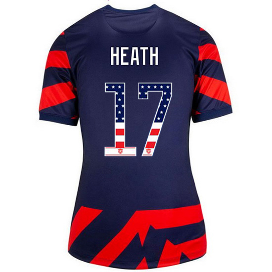 Navy/Red Tobin Heath 2021/22 Women's Stadium Jersey Independence Day