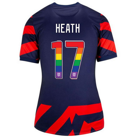 Away Tobin Heath 2021 Women's Stadium Rainbow Number Jersey
