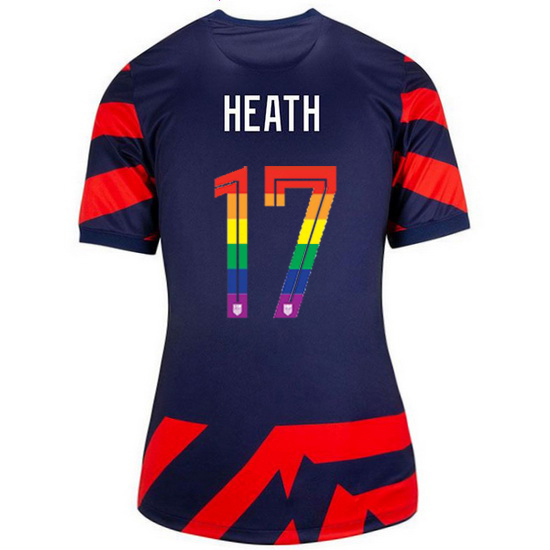 USA Navy/Red Tobin Heath 21/22 Women's Stadium PRIDE Jersey