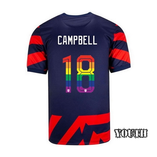 USA Away Jane Campbell 2021 Youth Stadium PRIDE Jersey