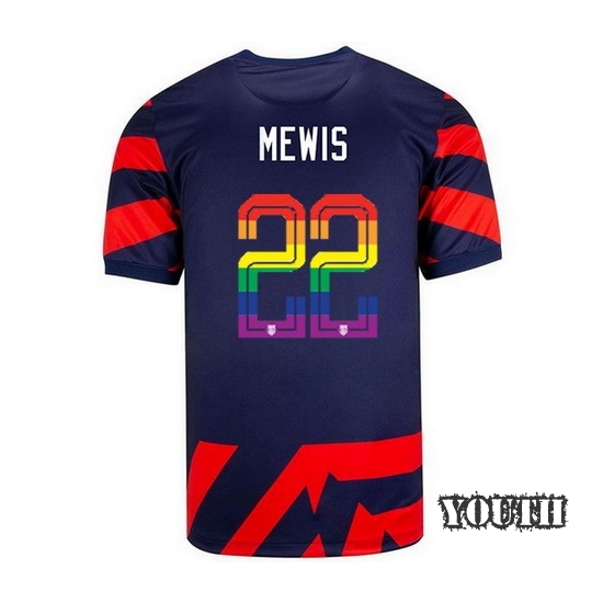 USA Away Kristie Mewis 2021 Youth Stadium PRIDE Jersey