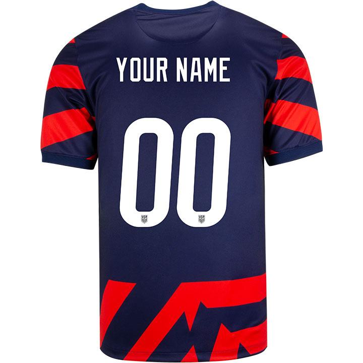USA Navy/Red Customized 2021/22 Men's Stadium Soccer Jersey