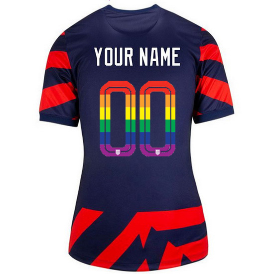 USA Navy/Red Customized 21/22 Women's Stadium PRIDE Jersey