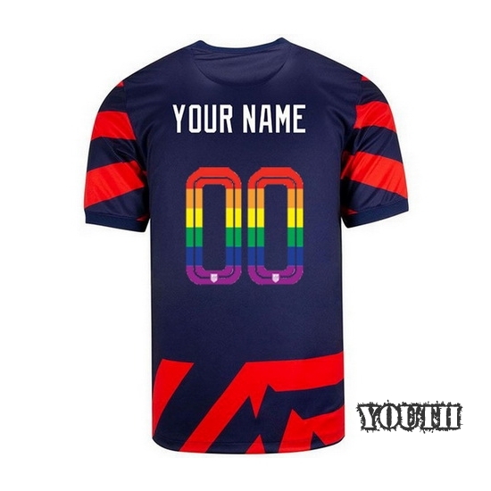 USA Away Customized 2021 Youth Stadium PRIDE Jersey
