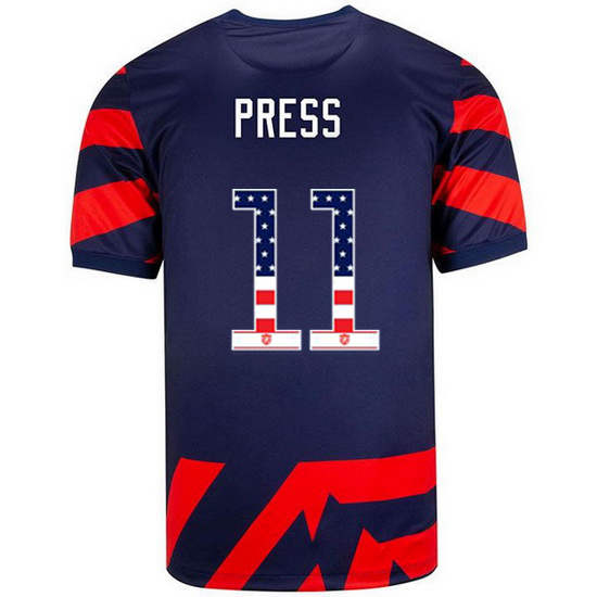 Away #11 Christen Press 2021 Men's Stadium Jersey Independence Day