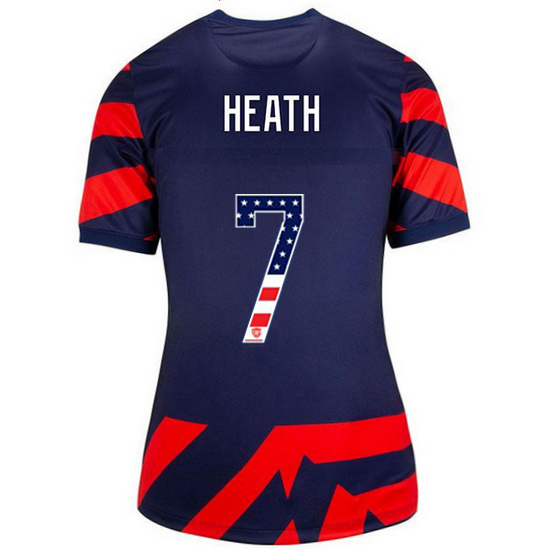Navy/Red #7 Tobin Heath 2021/22 Women's Jersey Independence Day