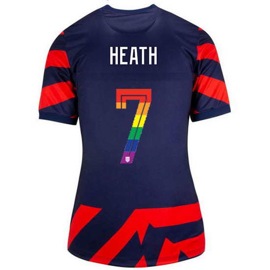 USA Navy/Red #7 Tobin Heath 21/22 Women's Stadium PRIDE Jersey