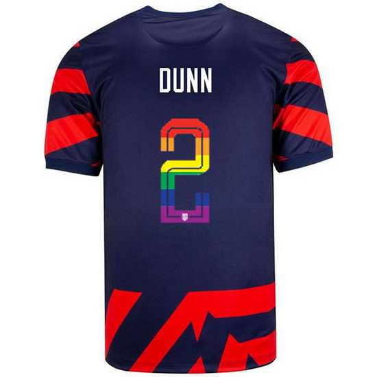 USA Away #2 Crystal Dunn 2021/2022 Men's Stadium PRIDE Jersey
