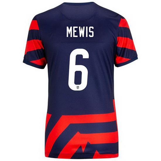 USA Away #6 Kristie Mewis 2021/2022 Women's Stadium Jersey