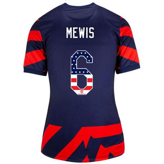 Navy/Red #6 Kristie Mewis 2021/22 Women's Jersey Independence Day