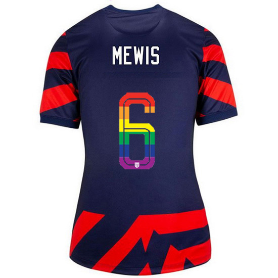 USA Navy/Red #6 Kristie Mewis 21/22 Women's PRIDE Jersey