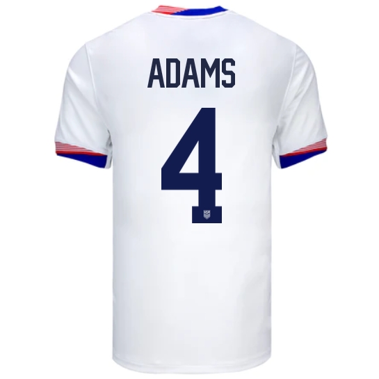 USA Tyler Adams 2024 Home Men's Stadium Soccer Jersey