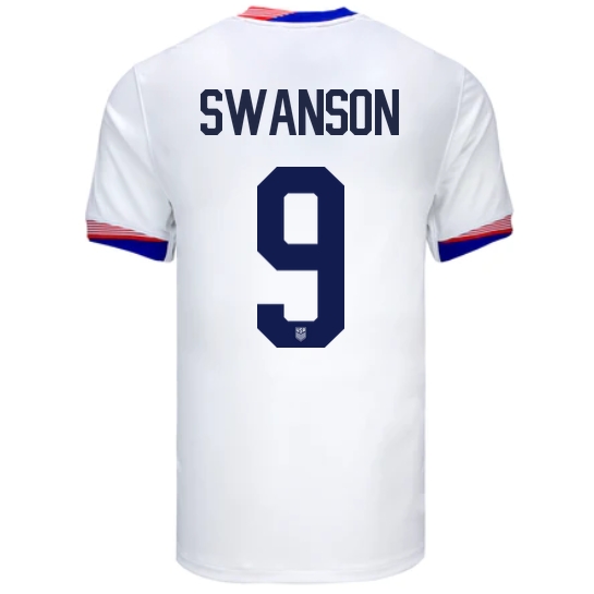 USA Mallory Swanson 2024 Home Men's Stadium Soccer Jersey