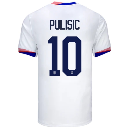 USA Christian Pulisic 2024 Home Men's Stadium Soccer Jersey