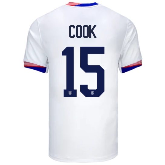 USA Alana Cook 2024 Home Men's Stadium Soccer Jersey