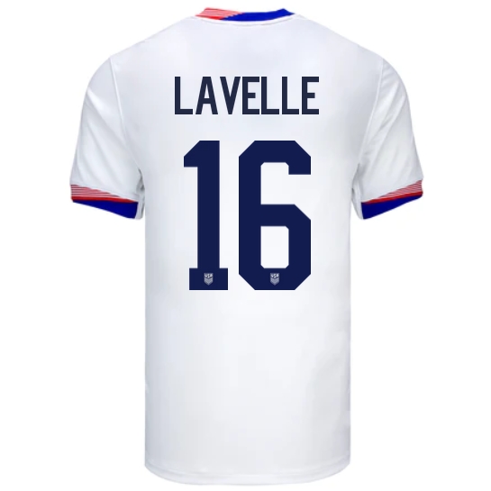 USA Rose Lavelle 2024 Home Men's Stadium Soccer Jersey