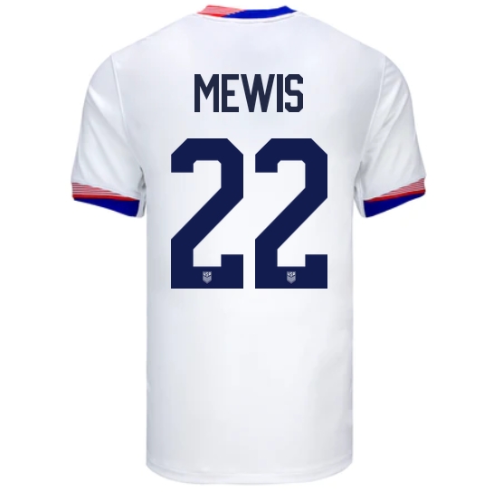 USA Kristie Mewis 2024 Home Men's Stadium Soccer Jersey