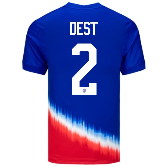 USA Sergino Dest 2024 Away Men's Stadium Soccer Jersey