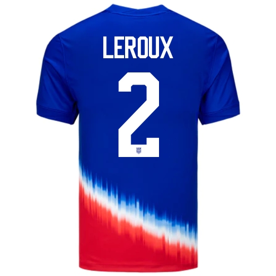 USA Sydney Leroux 2024 Away Men's Stadium Soccer Jersey