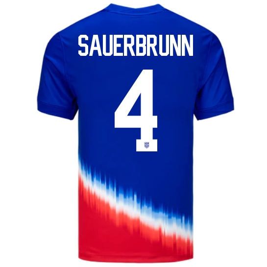 USA Becky Sauerbrunn 2024 Away Men's Stadium Soccer Jersey