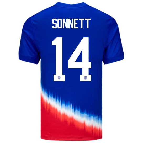USA Emily Sonnett 2024 Away Men's Stadium Soccer Jersey