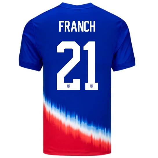 USA Adrianna Franch 2024 Away Men's Stadium Soccer Jersey
