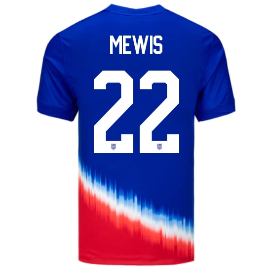 USA Kristie Mewis 2024 Away Men's Stadium Soccer Jersey
