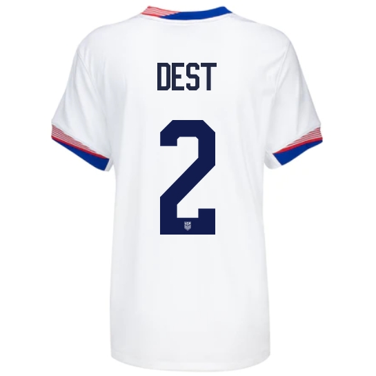 USA Sergino Dest 2024 Home Women's Stadium Soccer Jersey