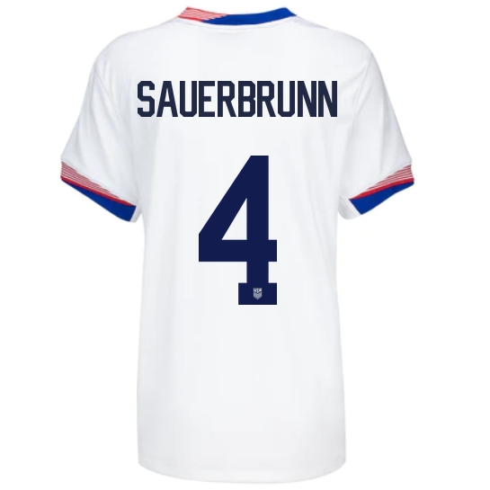 USA Becky Sauerbrunn 2024 Home Women's Stadium Soccer Jersey