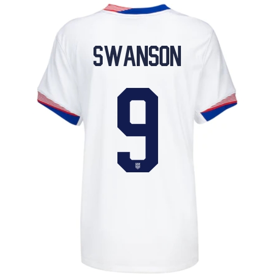 USA Mallory Swanson 2024 Home Women's Stadium Soccer Jersey