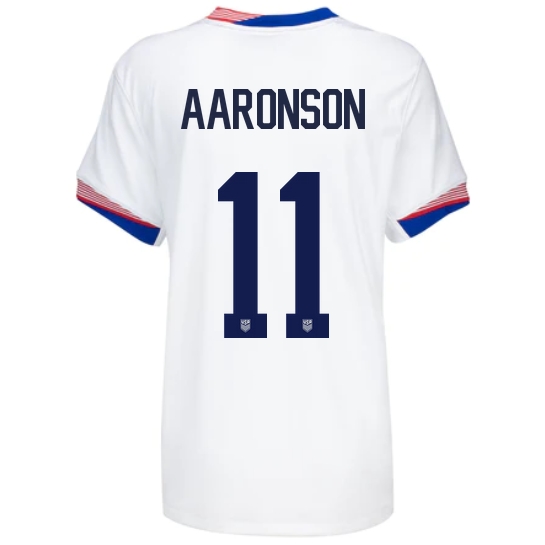 USA Brenden Aaronson 2024 Home Women's Stadium Soccer Jersey