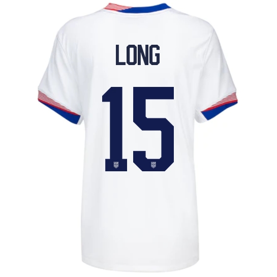 USA Aaron Long 2024 Home Women's Stadium Soccer Jersey
