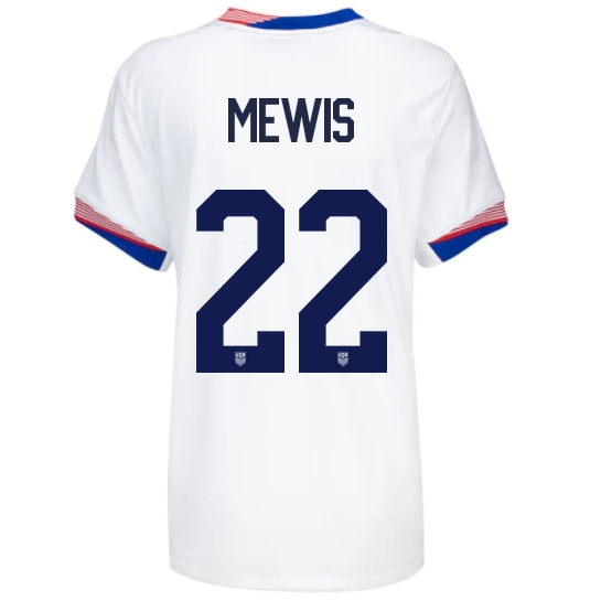 USA Kristie Mewis 2024 Home Women's Stadium Soccer Jersey