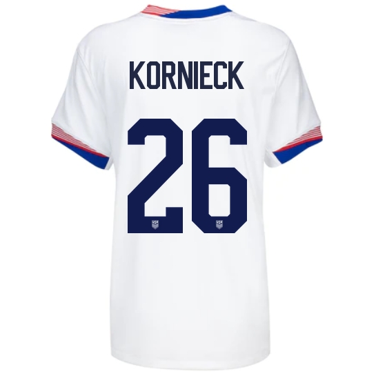 USA Taylor Kornieck 2024 Home Women's Stadium Soccer Jersey