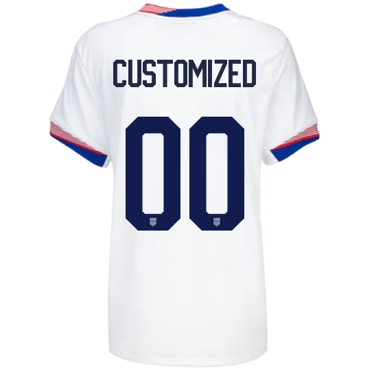 USA Customized 2024 Home Women's Stadium Soccer Jersey