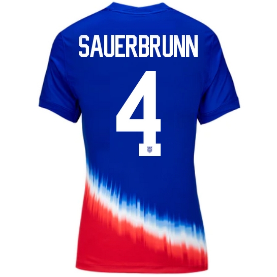 USA Becky Sauerbrunn 2024 Away Women's Stadium Soccer Jersey