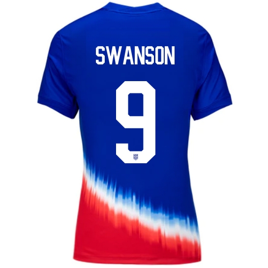 USA Mallory Swanson 2024 Away Women's Stadium Soccer Jersey