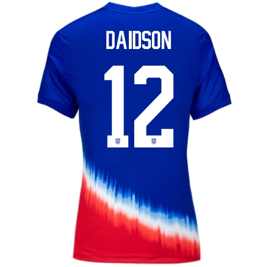 USA Tierna Davidson 2024 Away Women's Stadium Soccer Jersey