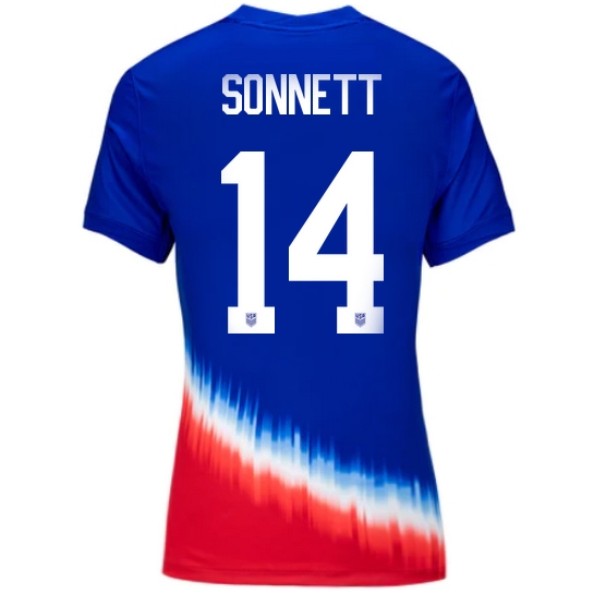 USA Emily Sonnett 2024 Away Women's Stadium Soccer Jersey