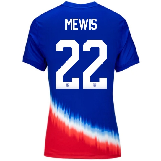USA Kristie Mewis 2024 Away Women's Stadium Soccer Jersey