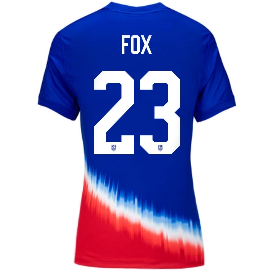 USA Emily Fox 2024 Away Women's Stadium Soccer Jersey